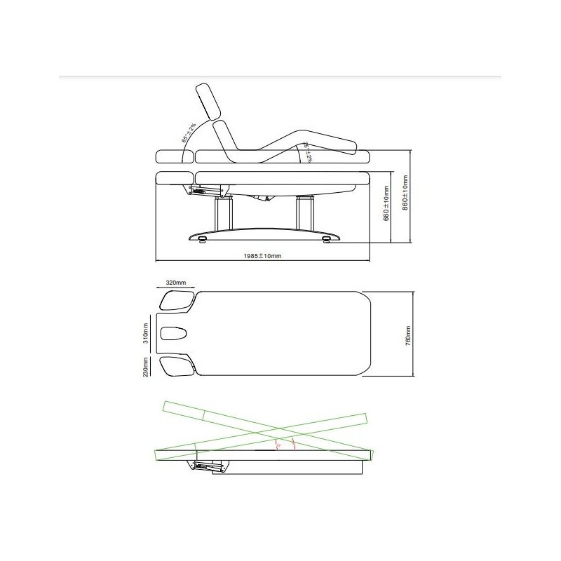 Leżanka kosmetyczna Merida Dark z opcją podgrzewania -Łóżka kosmetyczne- 